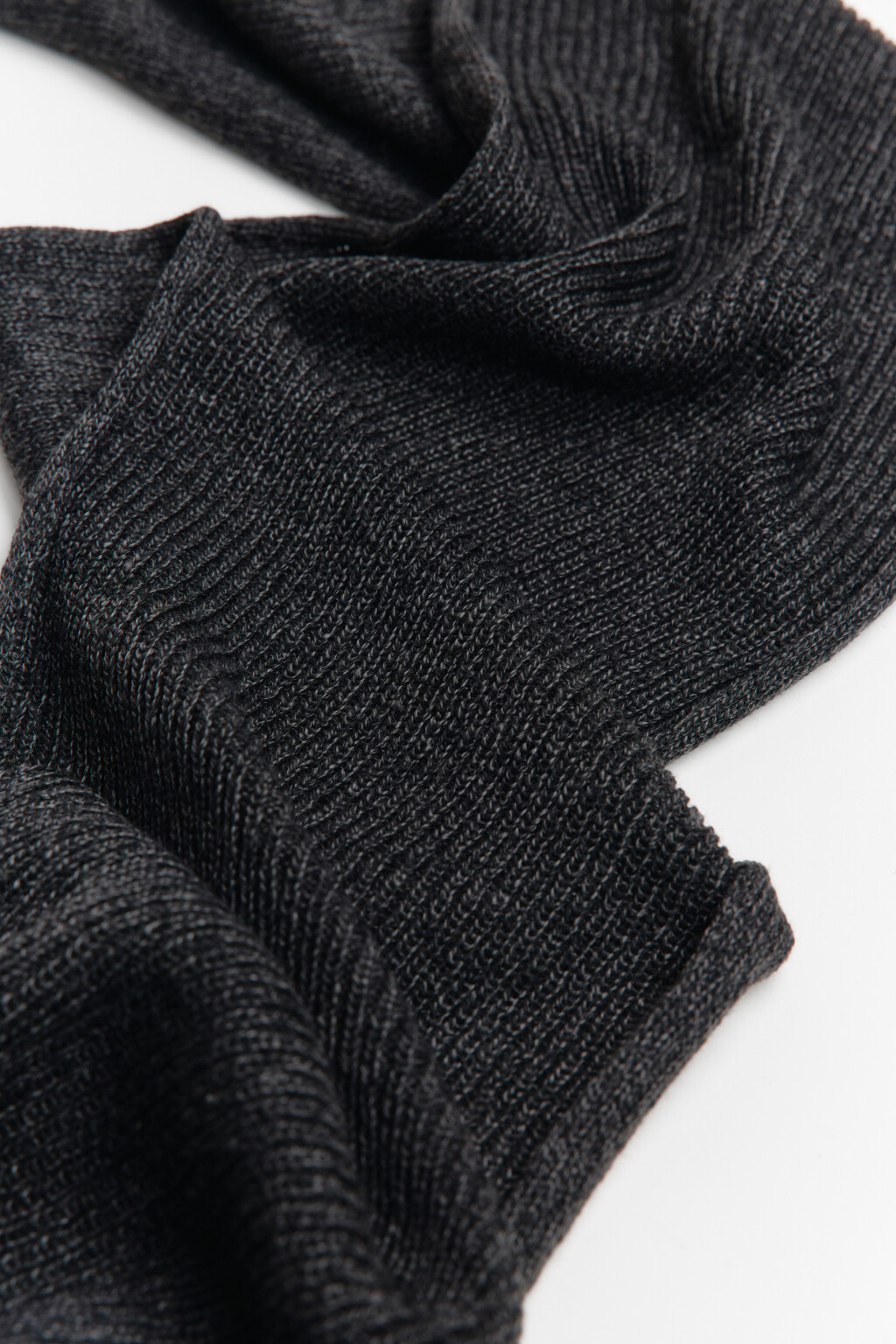 Шарф тонкий трикотажный - цвет серый - 3