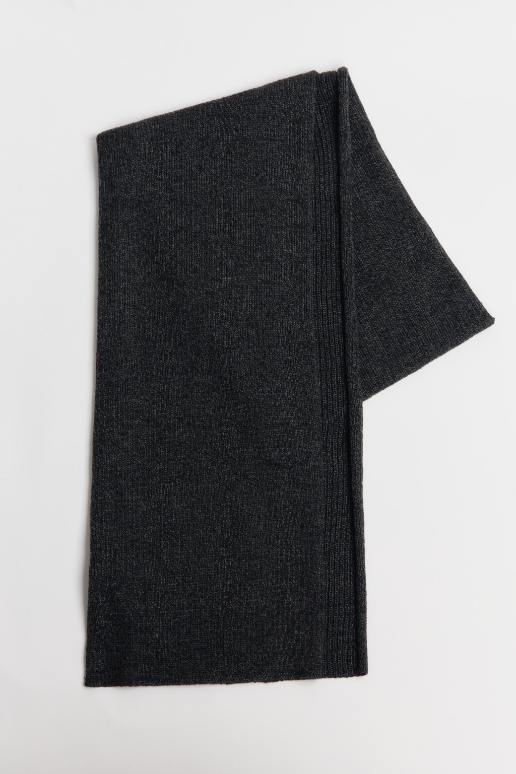 Шарф тонкий трикотажный - цвет серый - 4