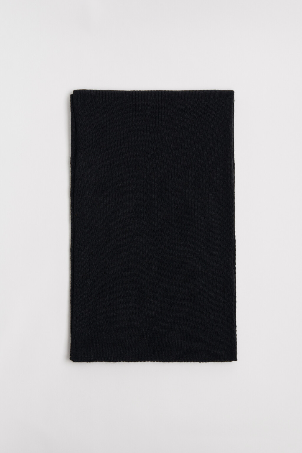 Шарф тонкий трикотажный - цвет черный - 1
