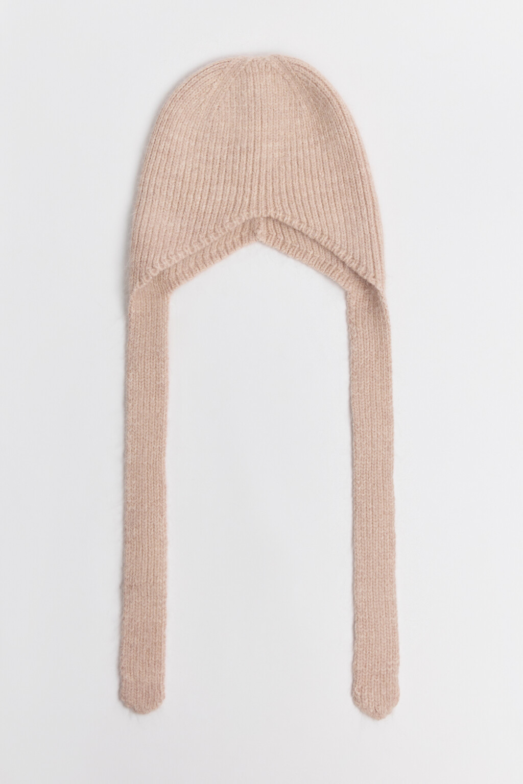 Шапка-чепчик с ангорской шерстью - цвет бежевый - 2