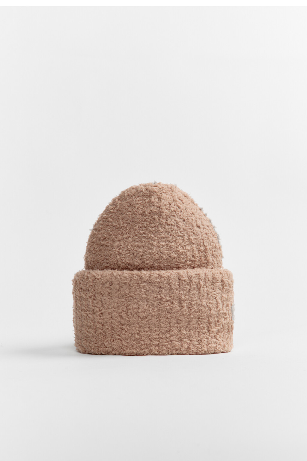 Шапка-бини махровая - цвет бежевый - 1