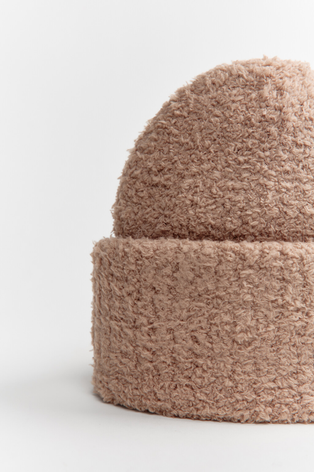 Шапка-бини махровая - цвет бежевый - 2