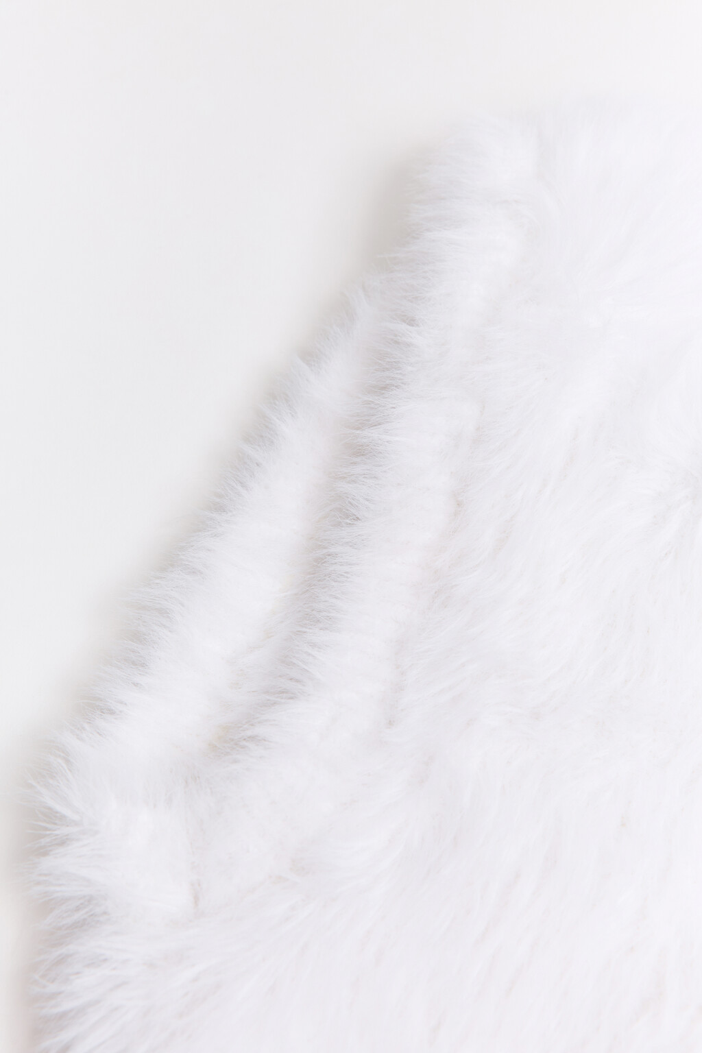 Шапка-балаклава пушистая - цвет молочный - 2