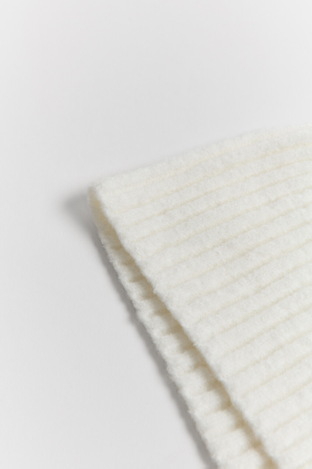 Повязка на голову широкая в рубчик - цвет молочный - 3