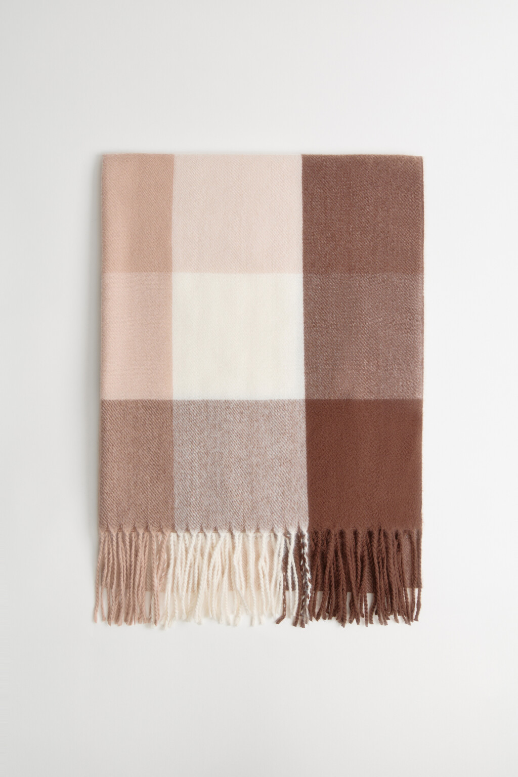 Шарф в клетку с бахромой - цвет мультиколор - 4