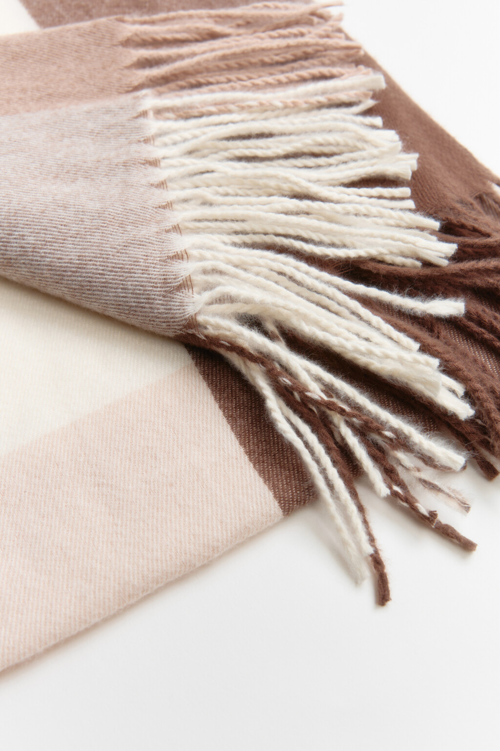 Шарф в клетку с бахромой - цвет мультиколор - 5