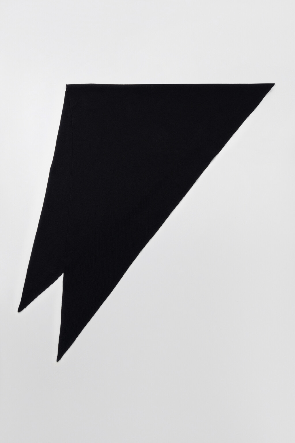 Косынка тонкая вязаная - цвет черный - 1