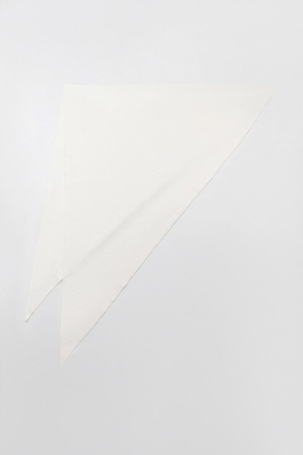 Косынка тонкая вязаная - цвет молочный - 3