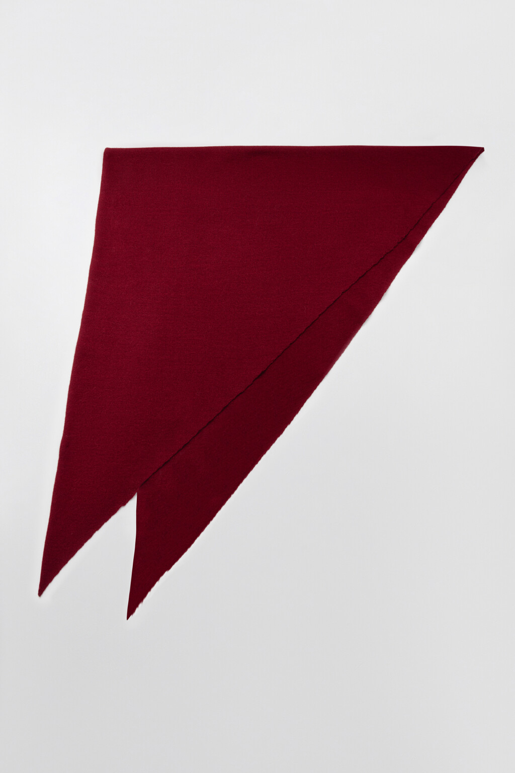 Косынка тонкая вязаная - цвет бордовый - 1