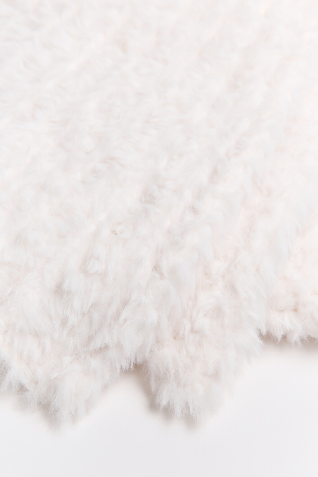 Шарф с меховой фактурой - цвет молочный - 2