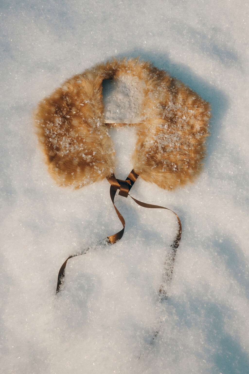 Воротник меховой с оленьим принтом - цвет мультиколор - 1