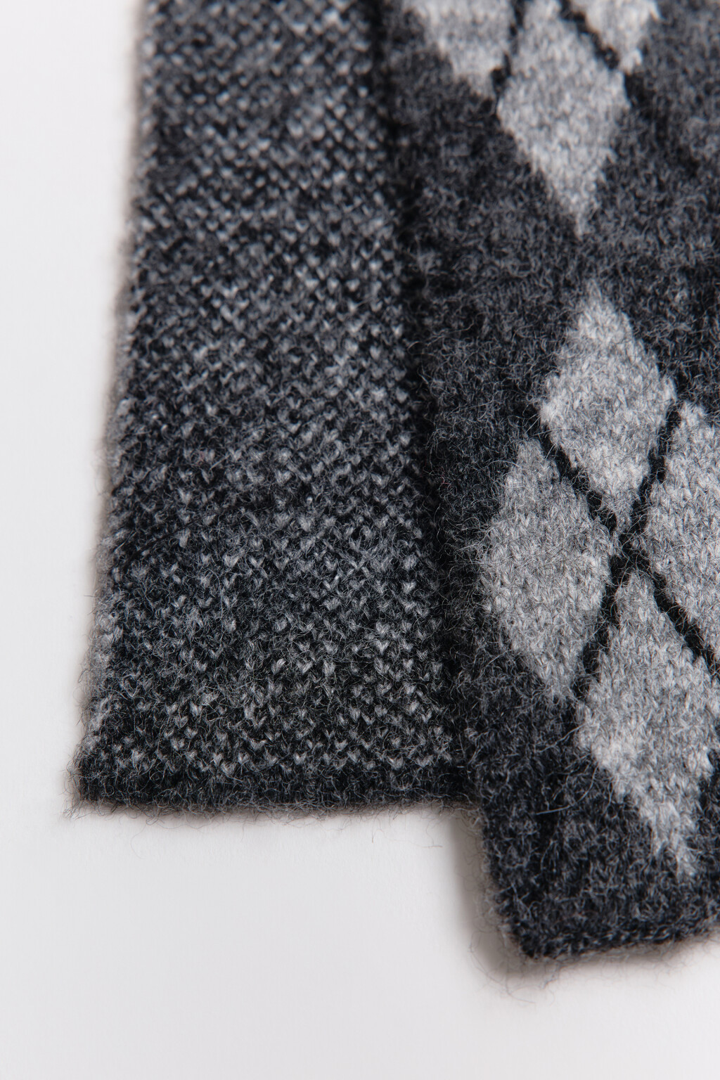 Шарф с принтом аргайл - цвет серый - 5