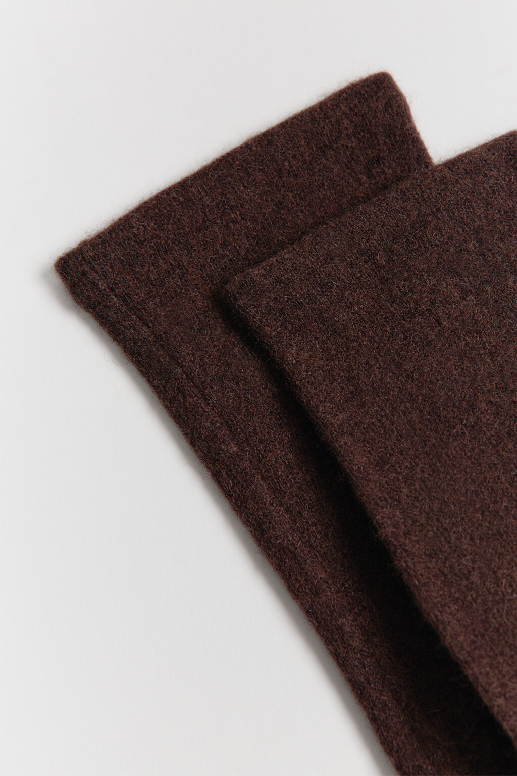 Перчатки теплые шерстяные - цвет коричневый - 4