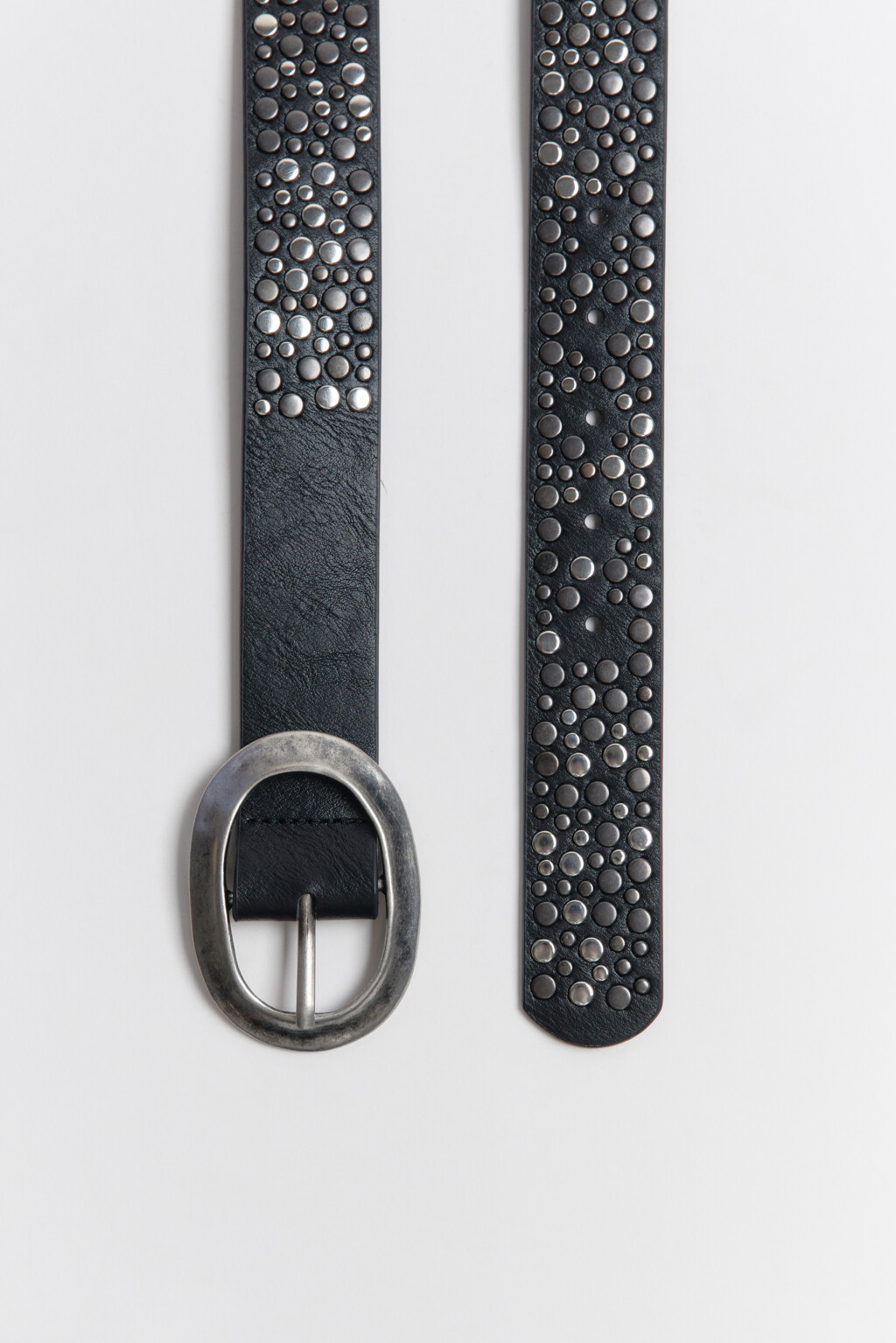 Ремень с металлическим декором - цвет черный - 3