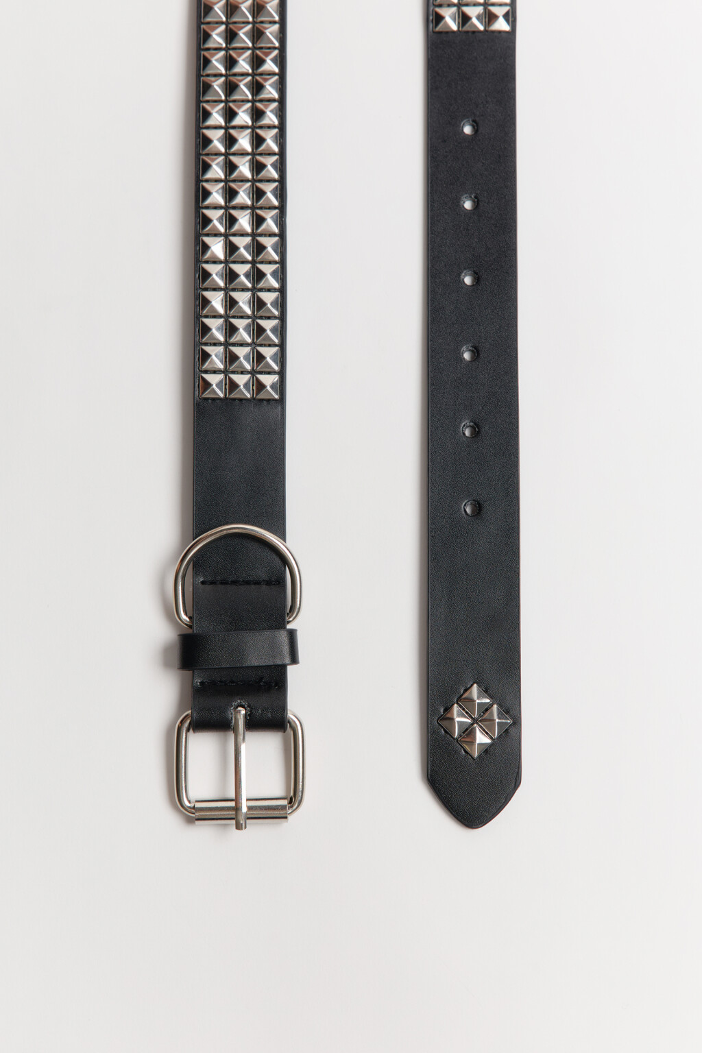 Ремень с металлическим декором - цвет черный - 2