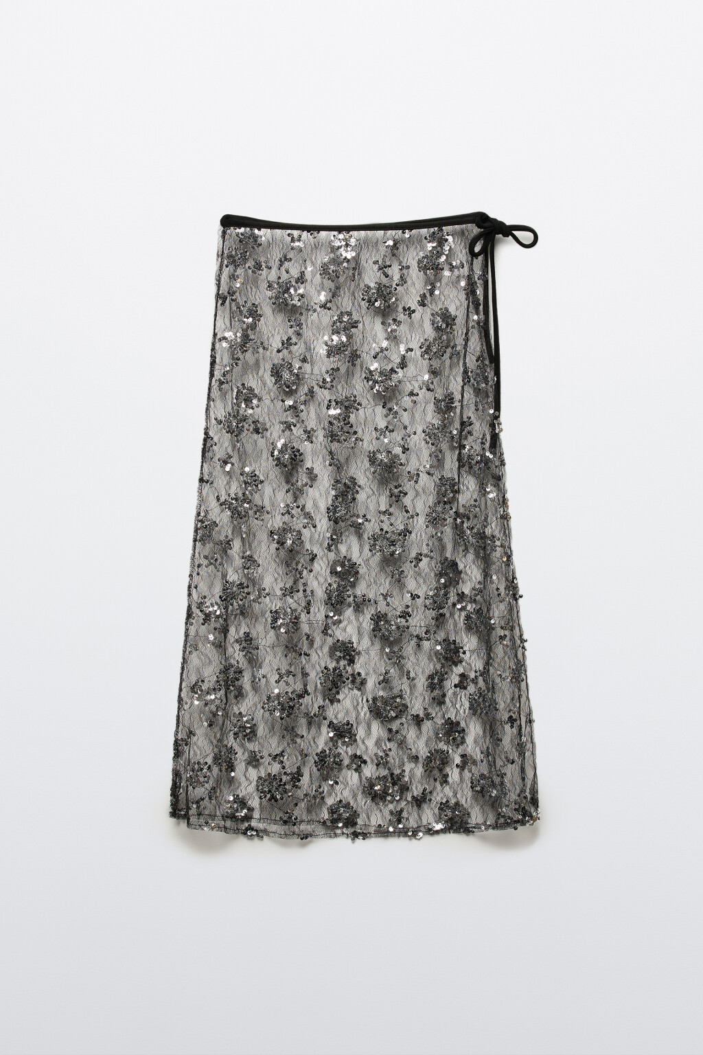 Пояс-баска с декором из пайеток - цвет черный - 3