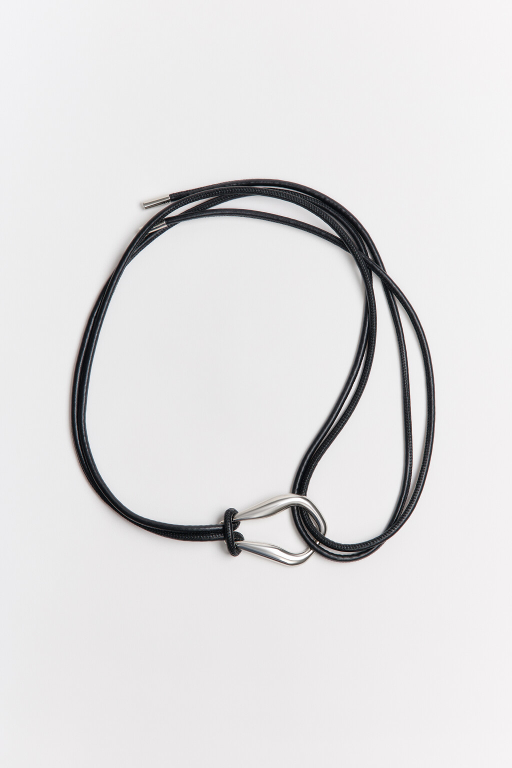 Ремень-шнурок на талию - цвет черный - 1