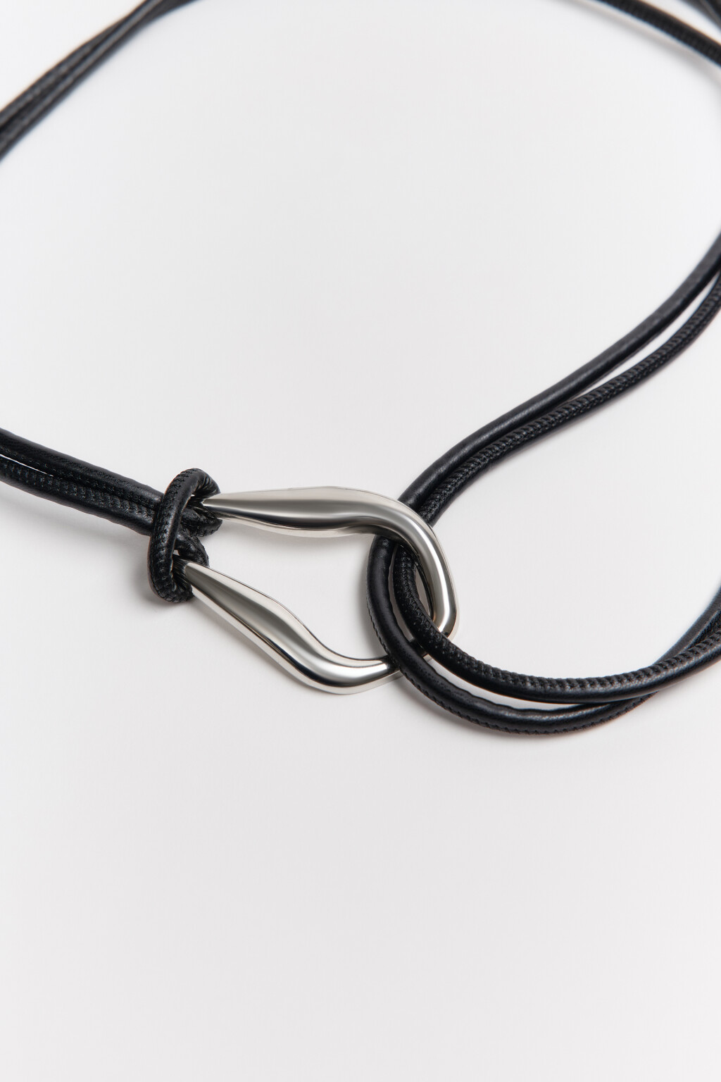 Ремень-шнурок на талию - цвет черный - 2