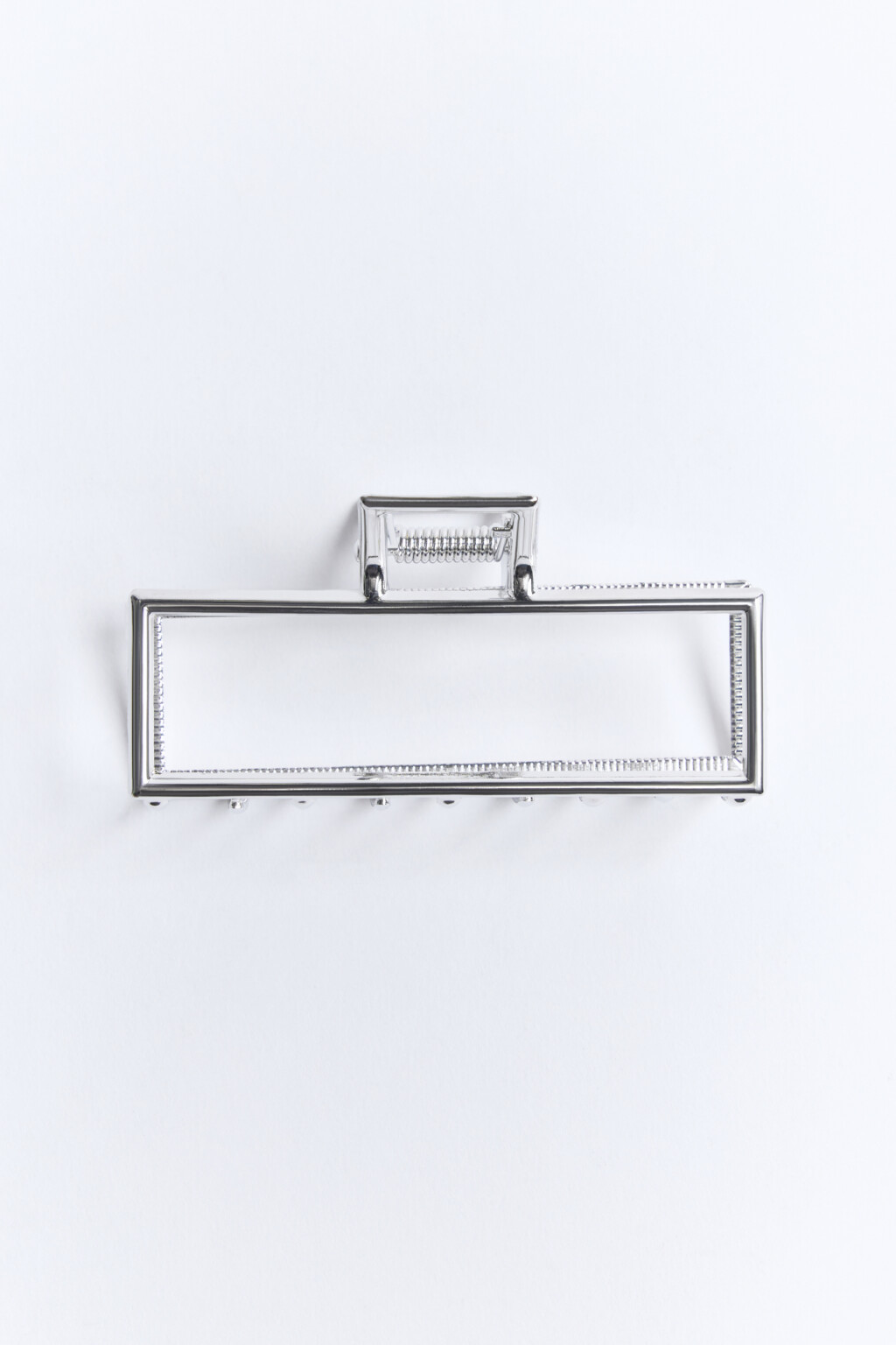 Заколка-краб для волос металлическая - цвет серый - 1