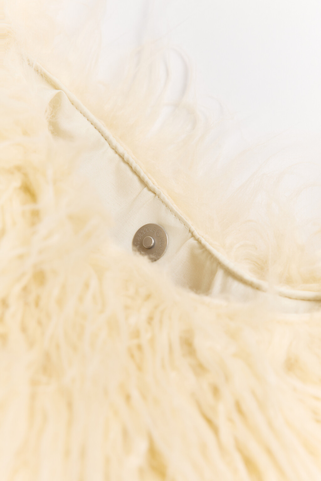 Сумка текстильная с длинным ворсом - цвет бежевый - 8