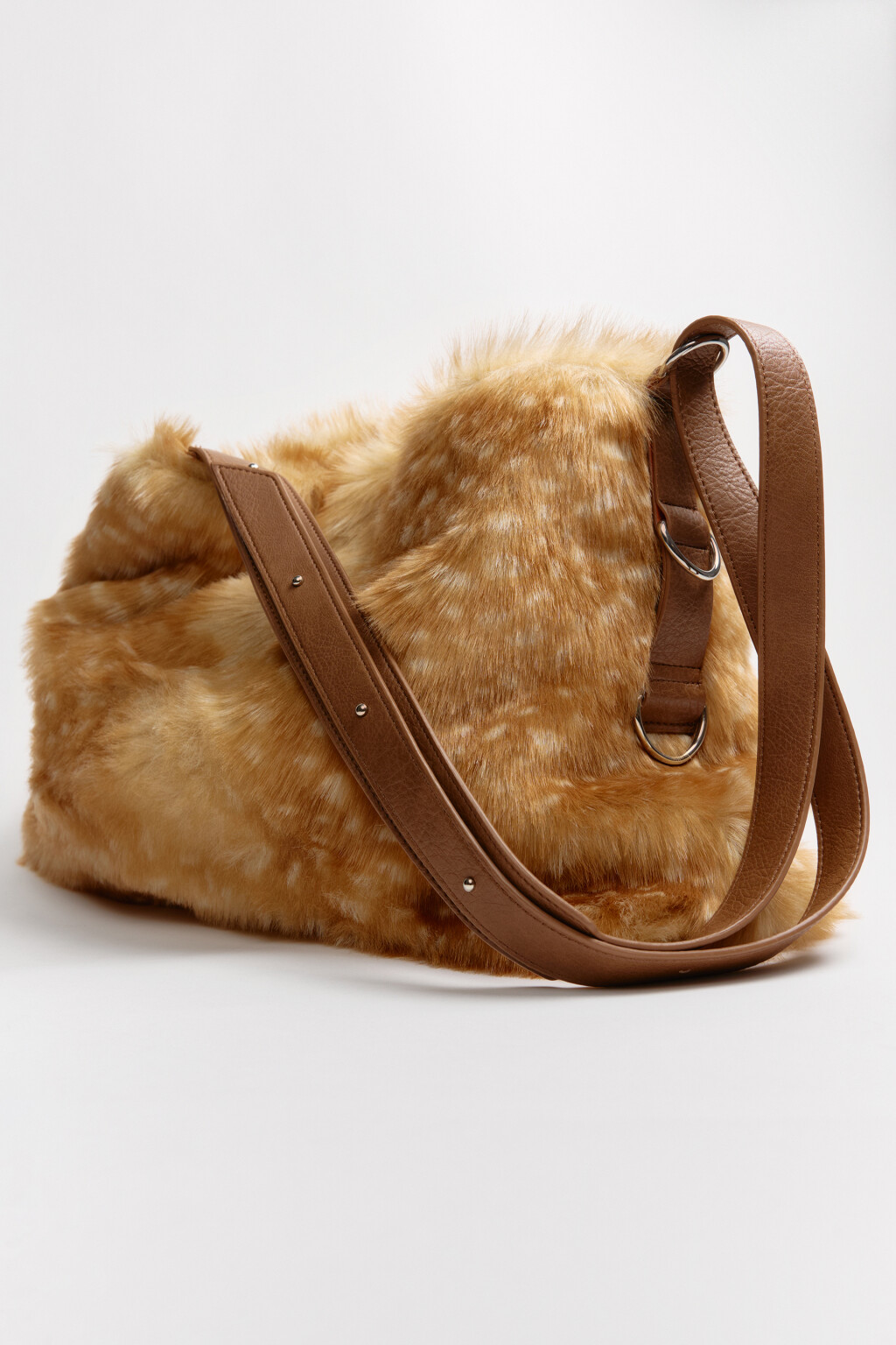 Сумка меховая с оленьим принтом - цвет мультиколор - 5