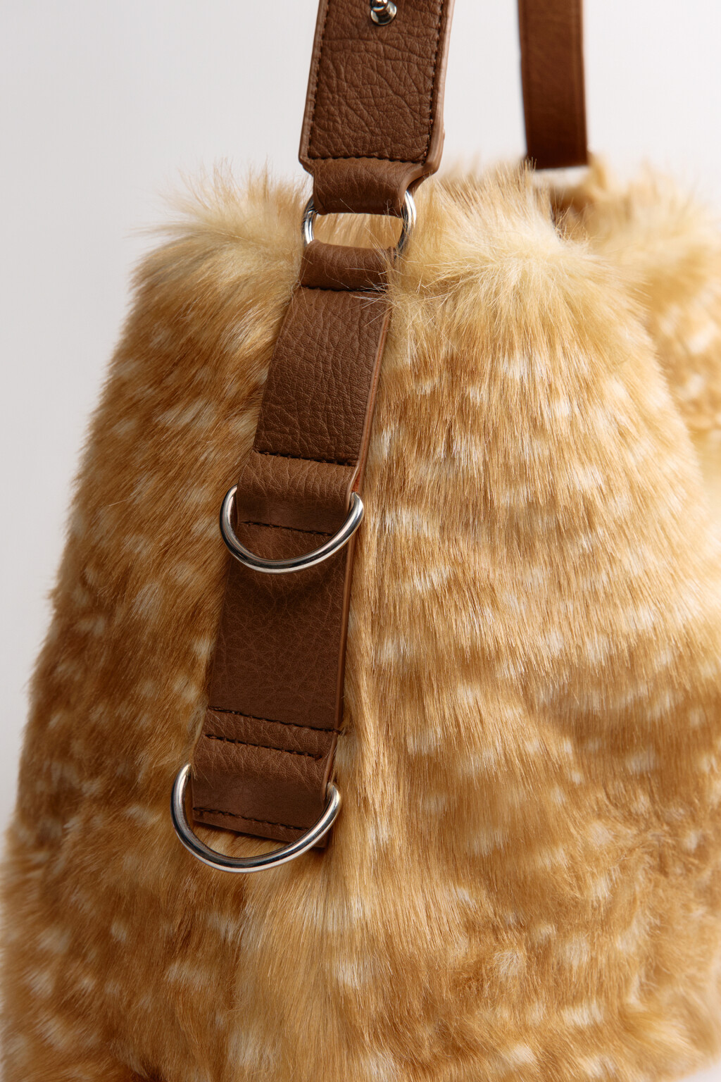 Сумка меховая с оленьим принтом - цвет мультиколор - 10