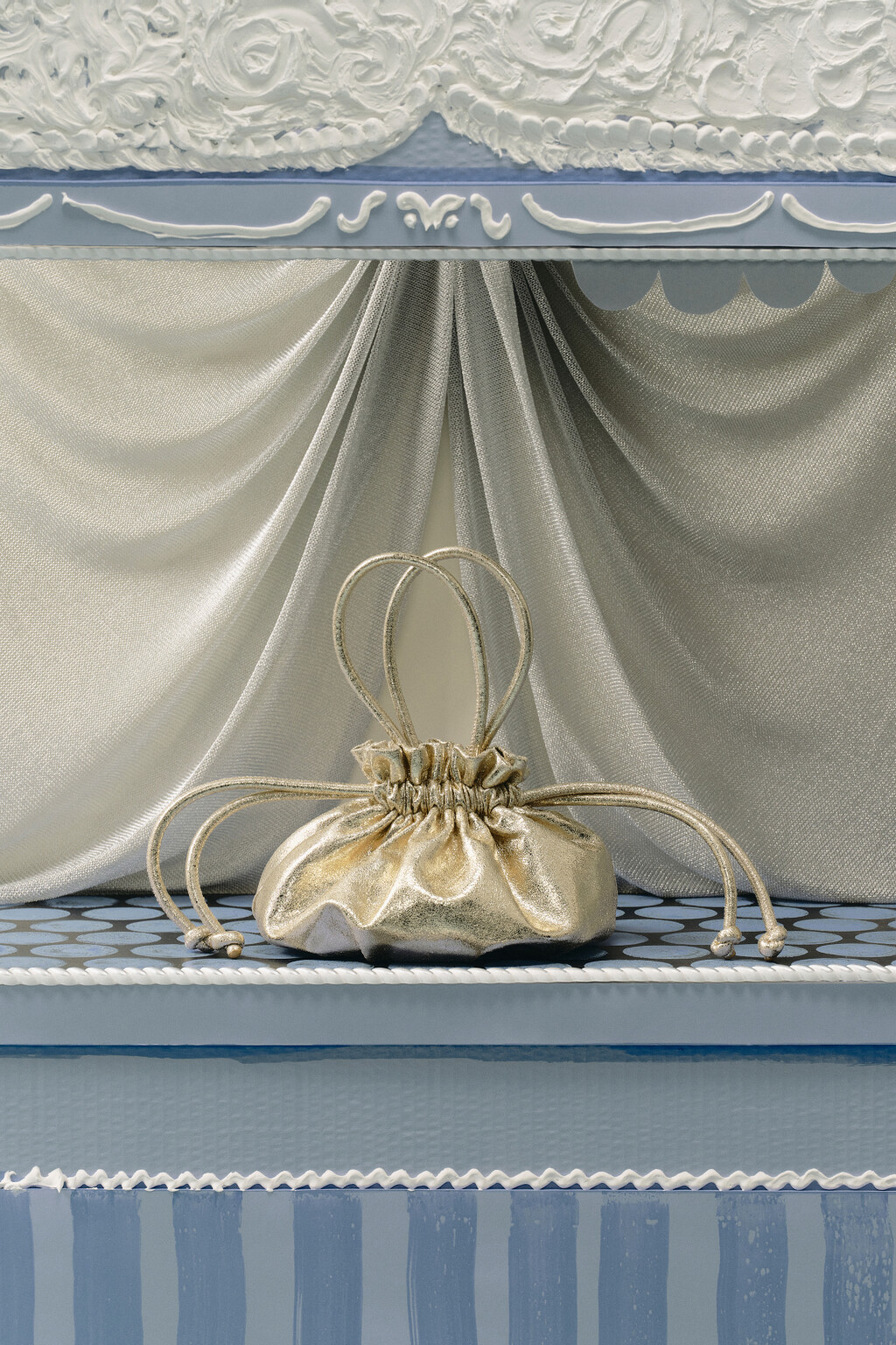 Сумка-кисет на завязках - цвет желтый - 1