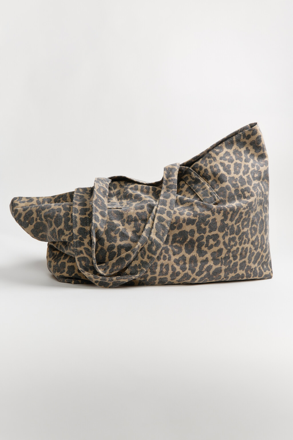 Сумка-шопер с леопардовым принтом - цвет мультиколор - 1