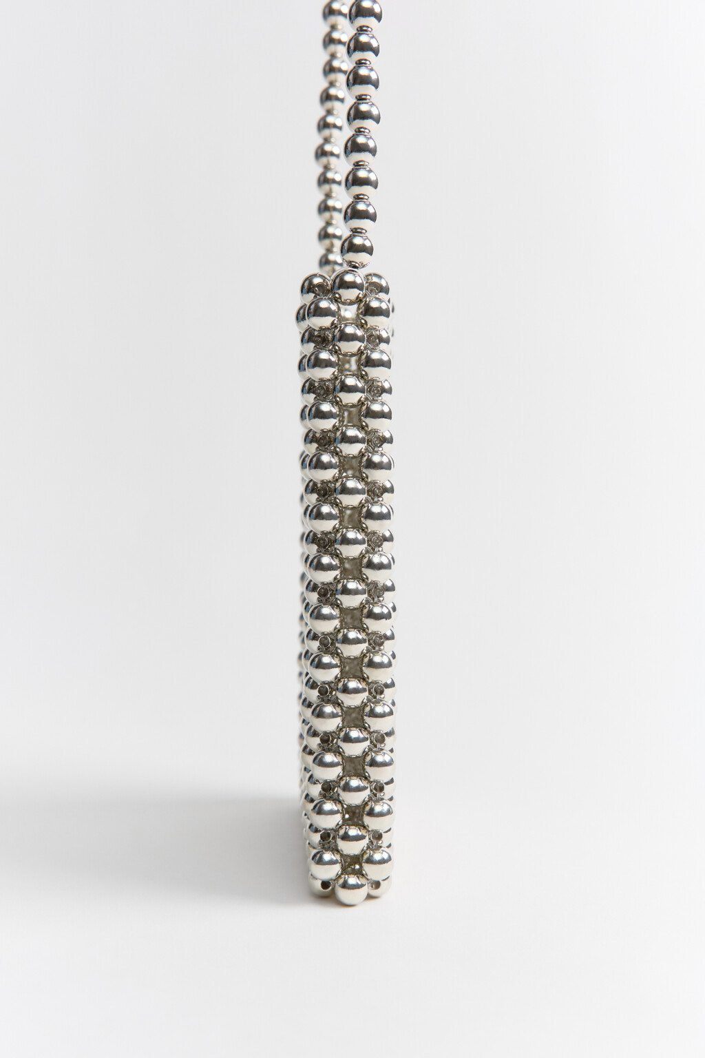 Сумка-чехол из серебристых бусин - цвет серый - 3