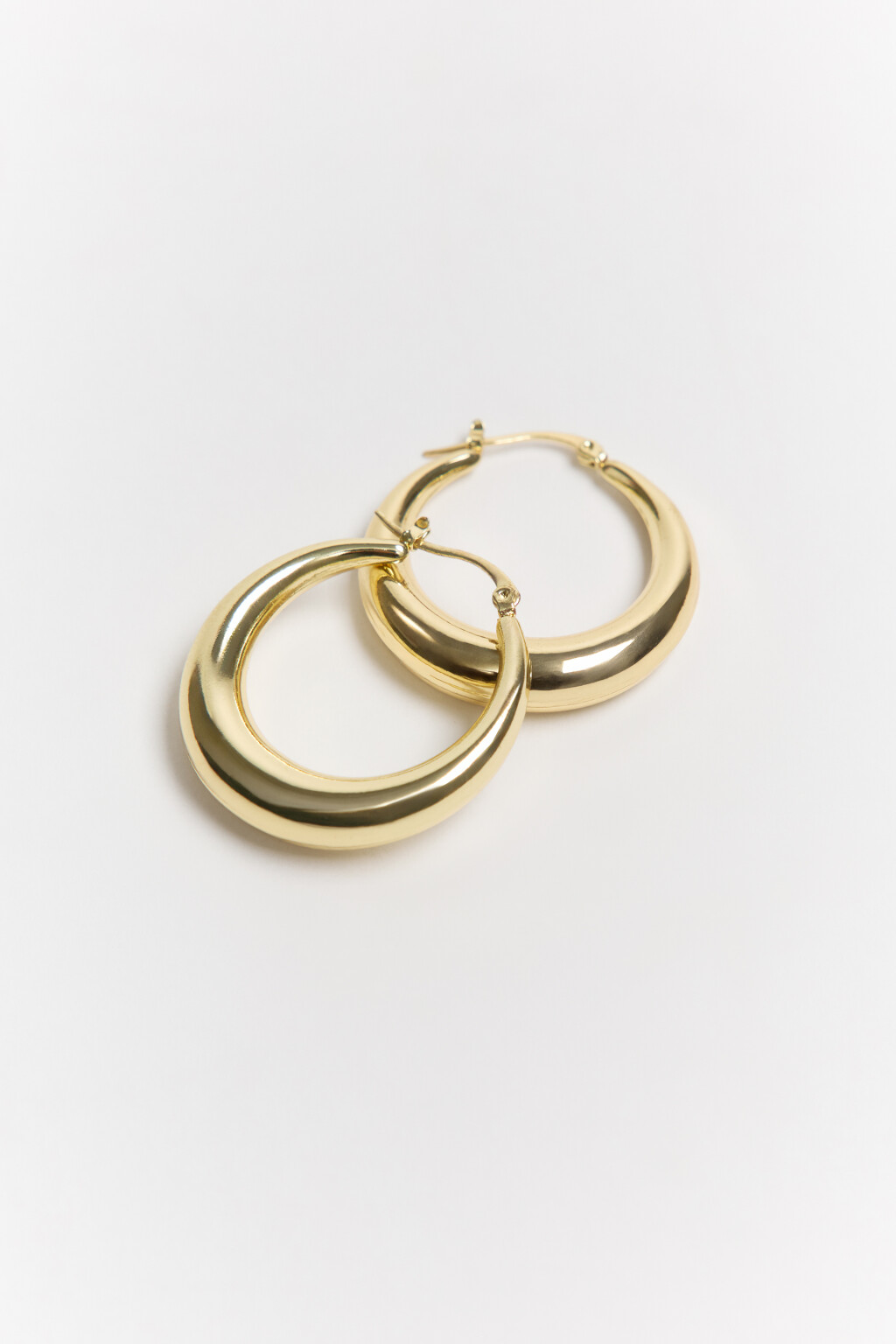 Серьги-кольца объемные - цвет серый - 4