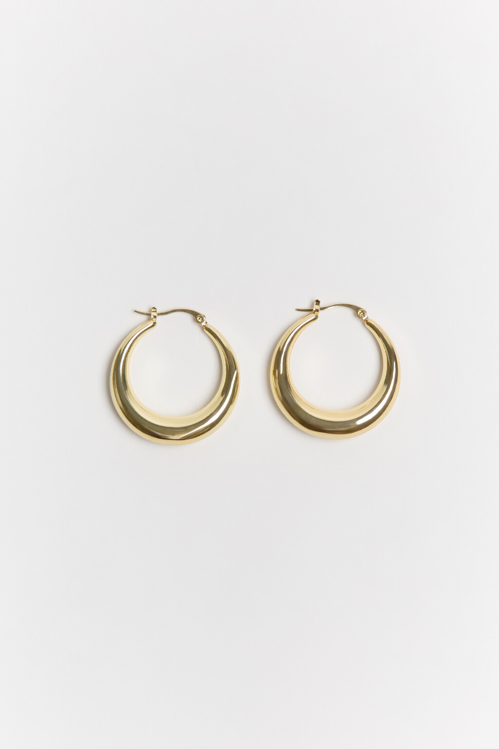 Серьги-кольца объемные - цвет серый - 5