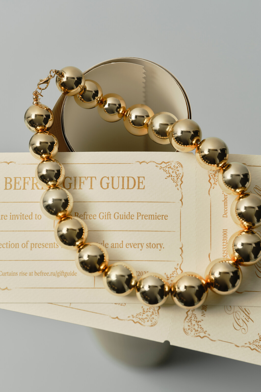 Ожерелье из крупных бусин - цвет желтый - 1