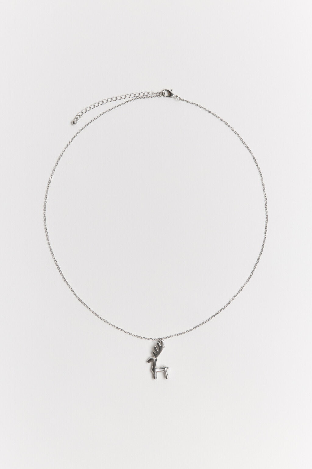 Цепочка с подвеской-оленем - цвет серый - 2
