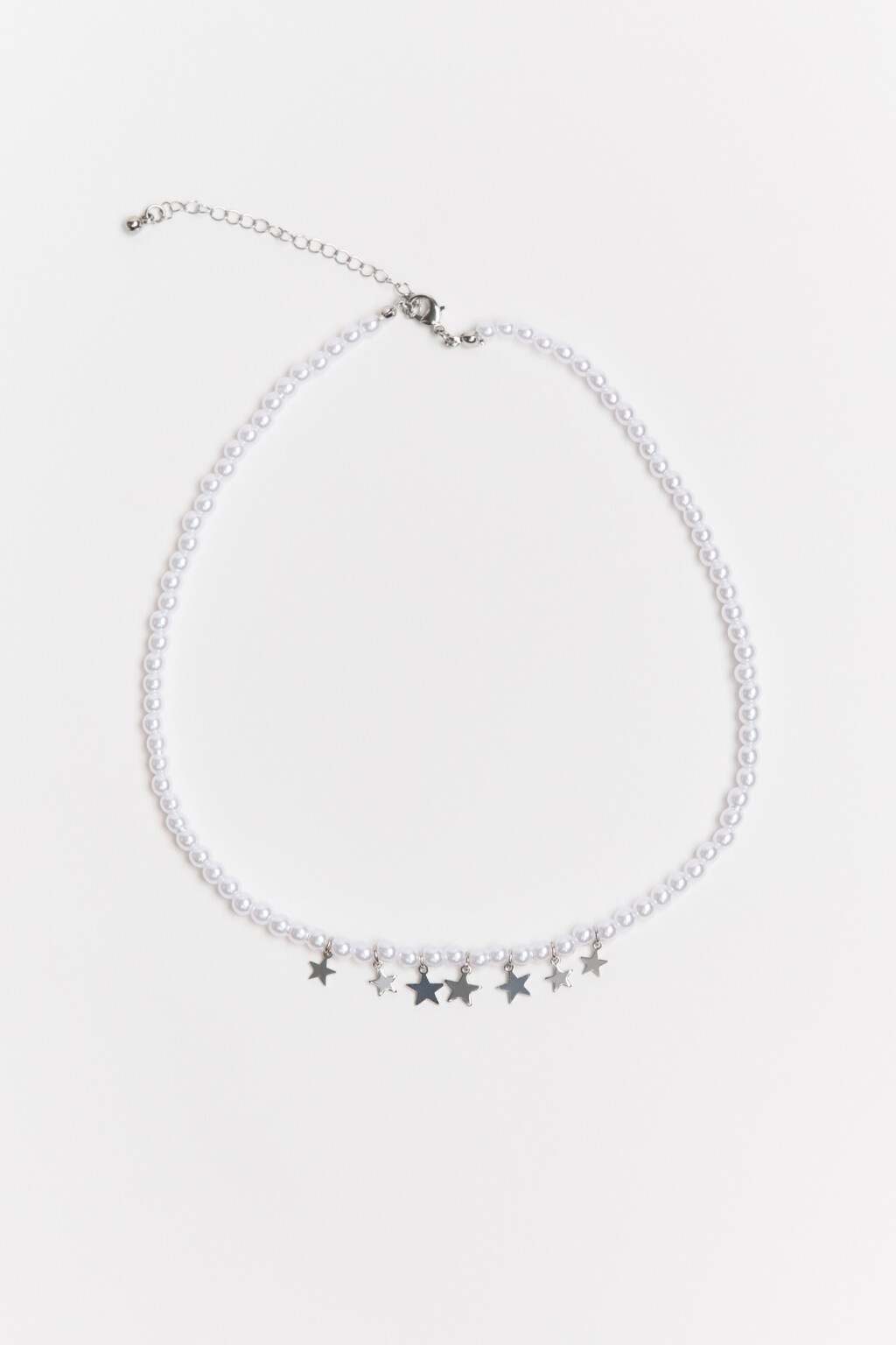 Ожерелье с подвесками-звездочками - цвет серый - 1