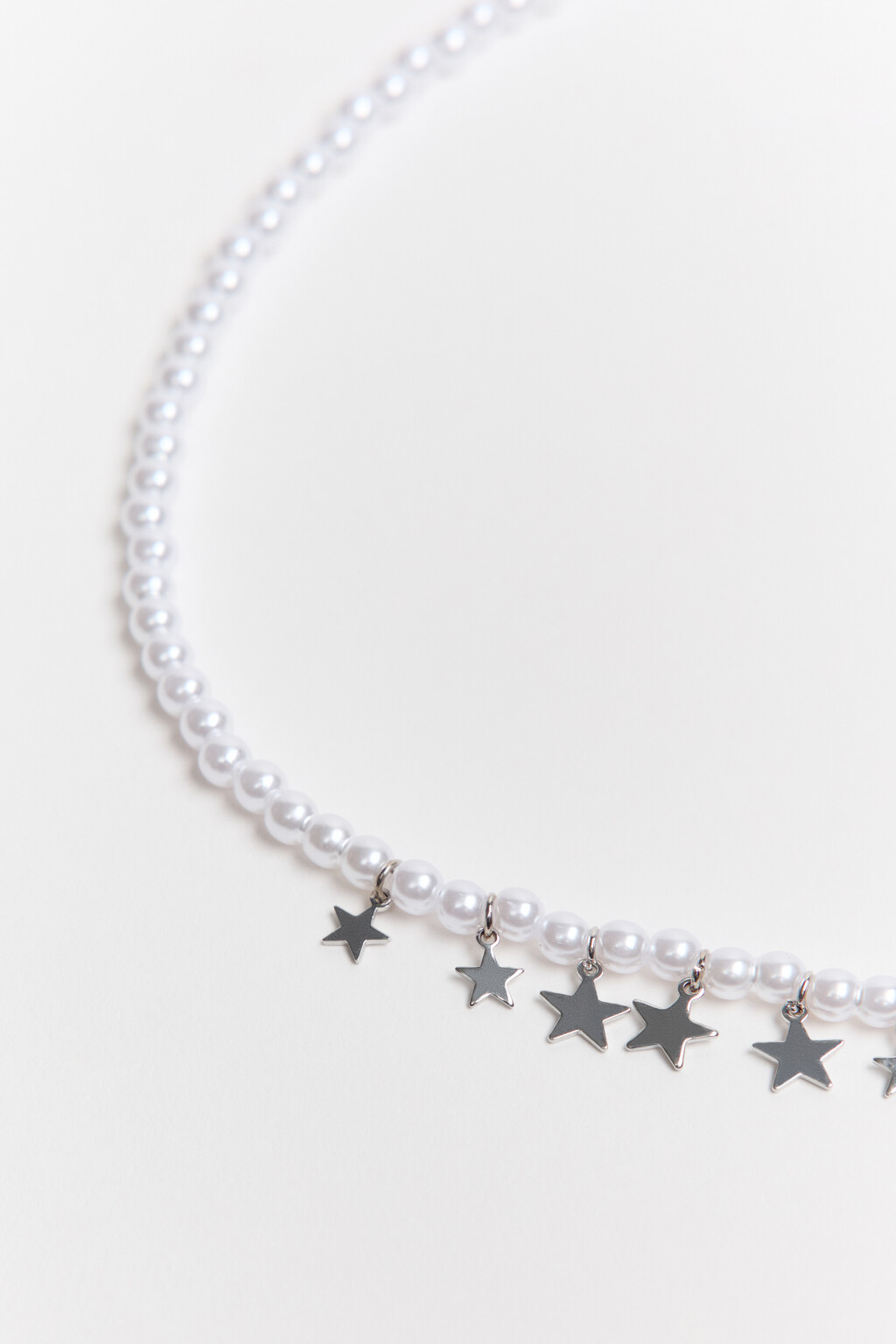 Ожерелье с подвесками-звездочками - цвет серый - 2