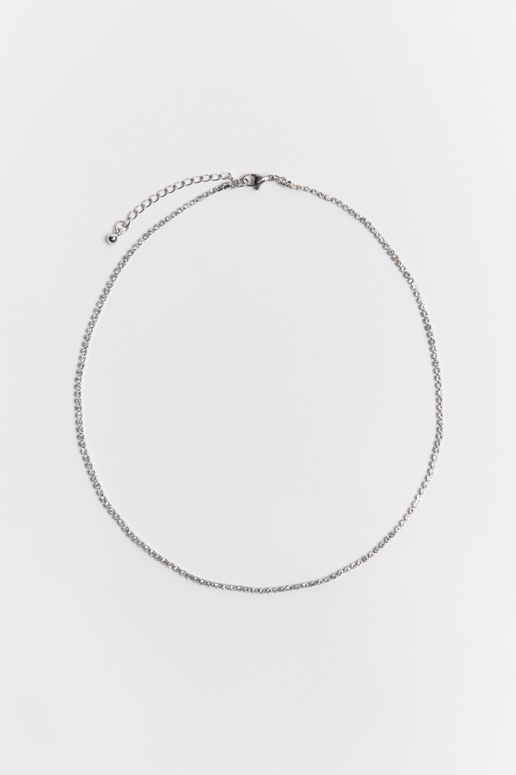 Цепочка серебристая со стразами - цвет серый - 1