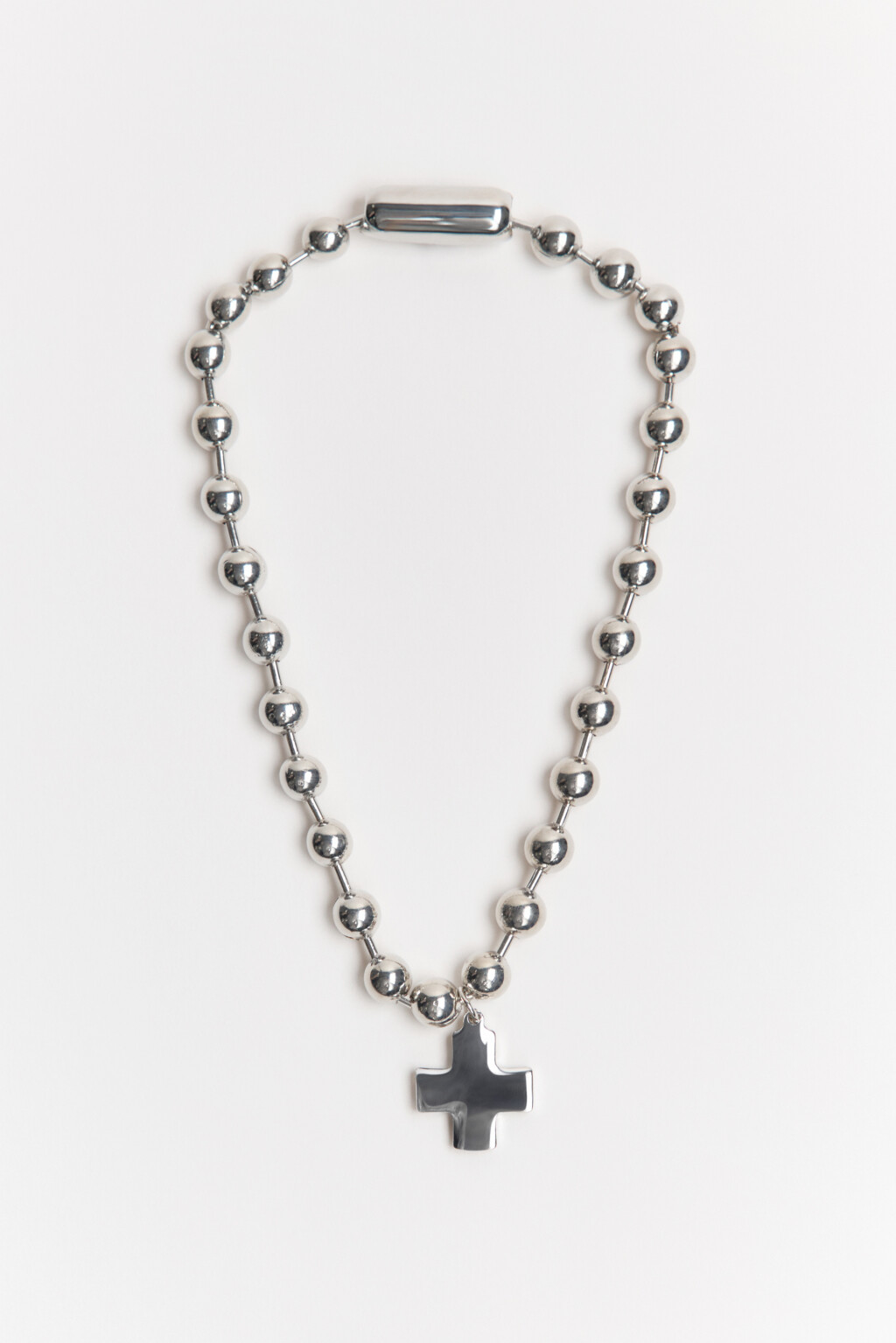 Колье-чокер с бусинами и подвеской - цвет серый - 4