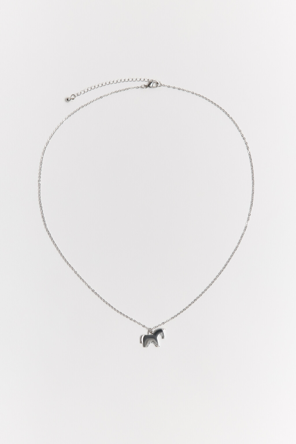 Цепочка с подвеской-лошадкой - цвет серый - 2