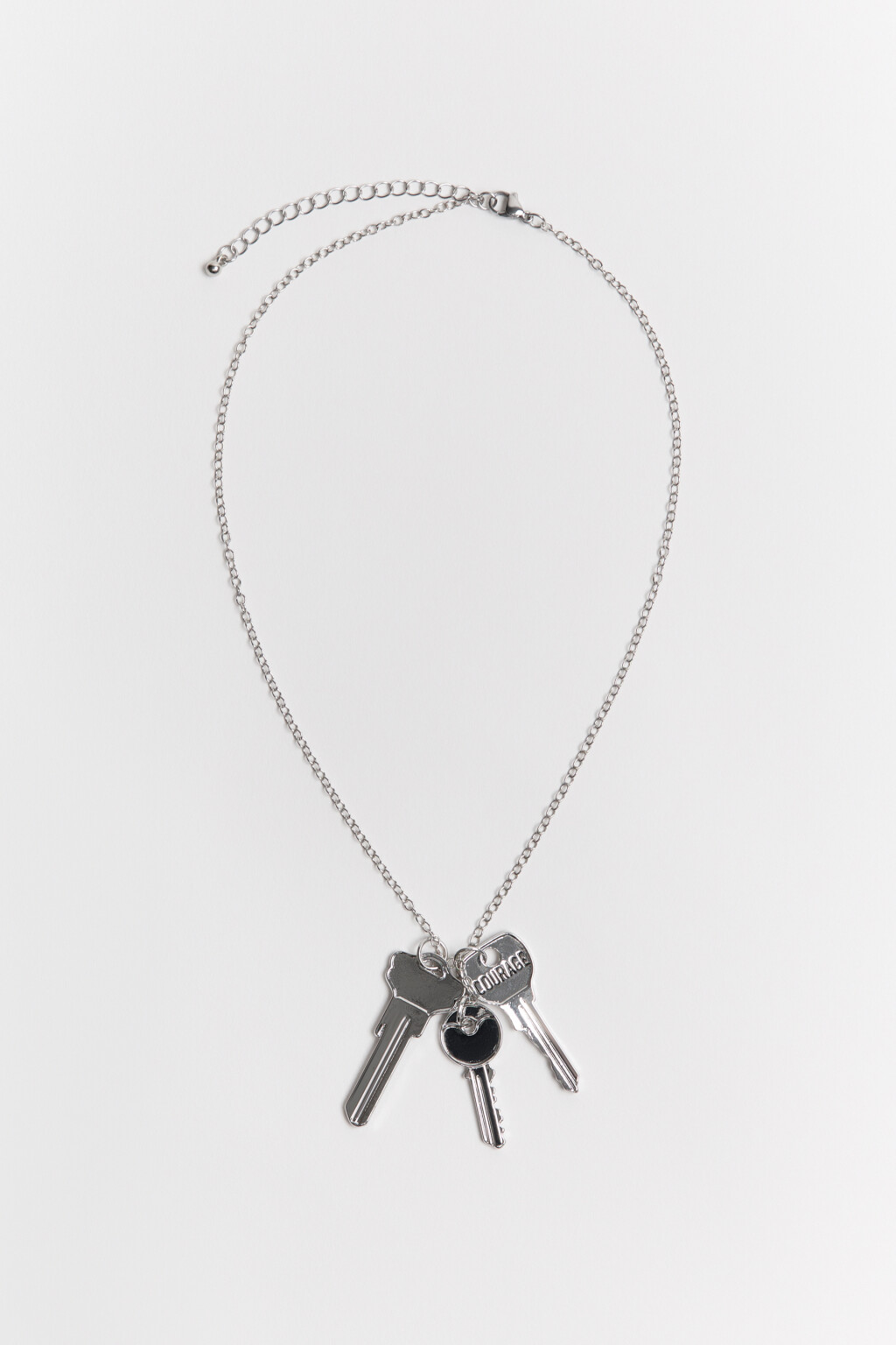 Цепочка с подвесками-ключами - цвет серый - 4