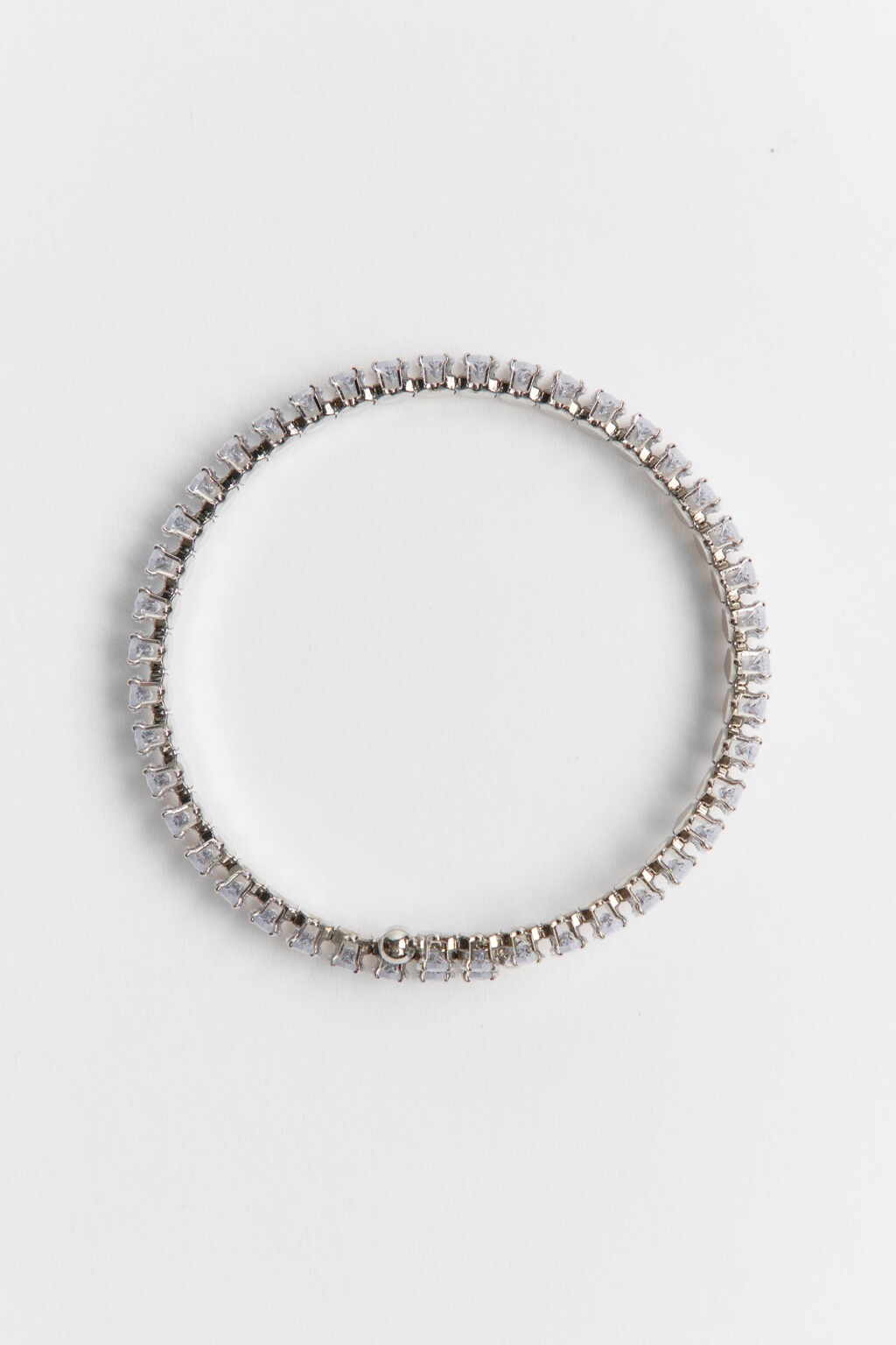 Браслет-кольцо со стразами - цвет серый - 4