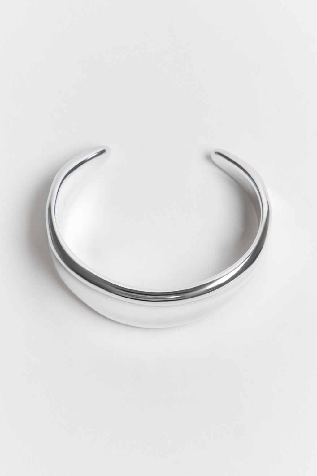Браслет-полукольцо гладкий - цвет серый - 1