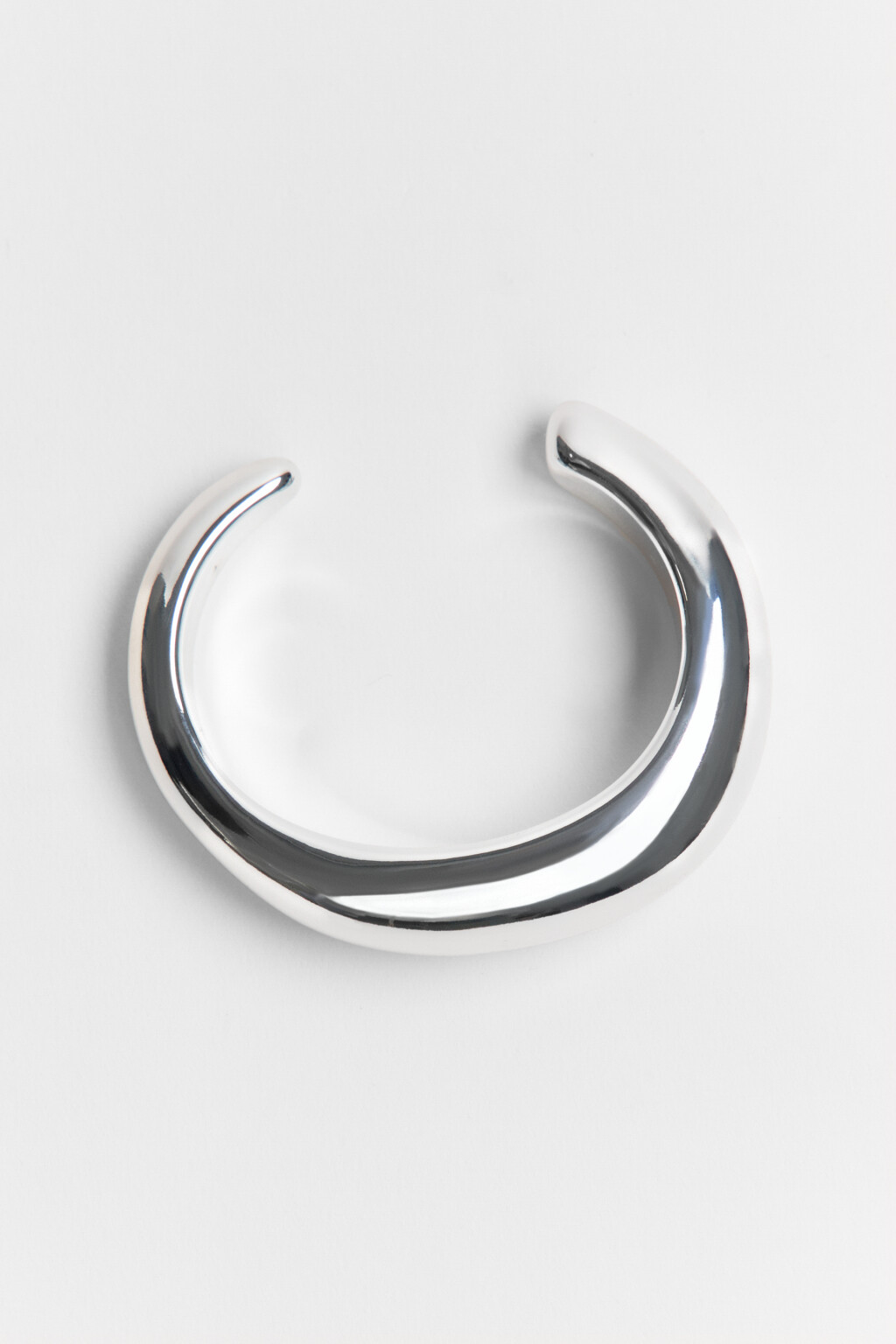 Браслет-полукольцо гладкий - цвет серый - 3