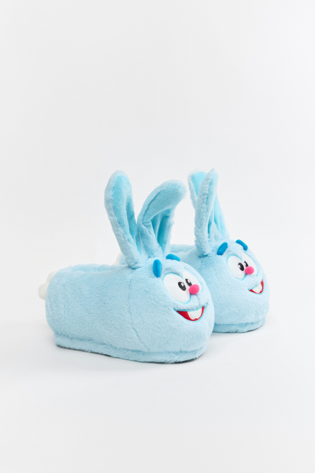 Тапочки-игрушки плюшевые - цвет голубой - 7