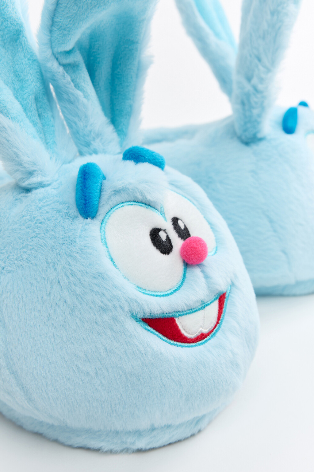 Тапочки-игрушки плюшевые - цвет голубой - 8