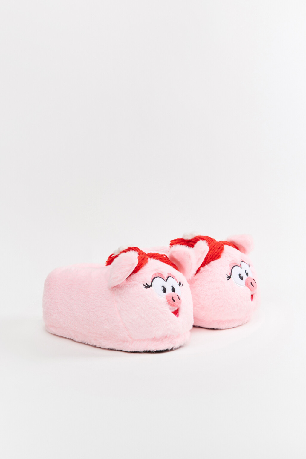 Тапочки-игрушки плюшевые - цвет розовый - 7