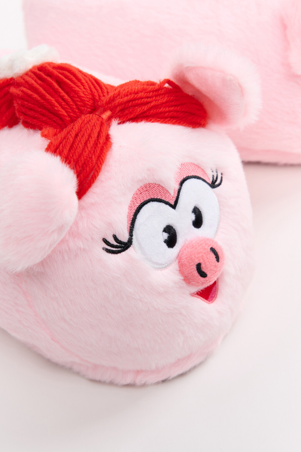 Тапочки-игрушки плюшевые - цвет розовый - 8