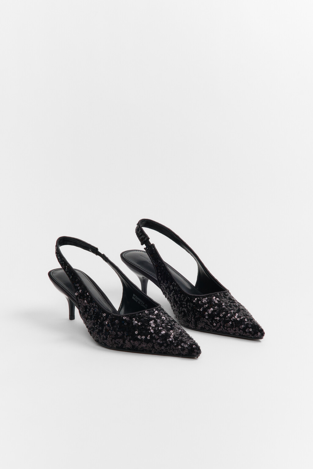 Туфли-лодочки с пайетками - цвет черный - 9