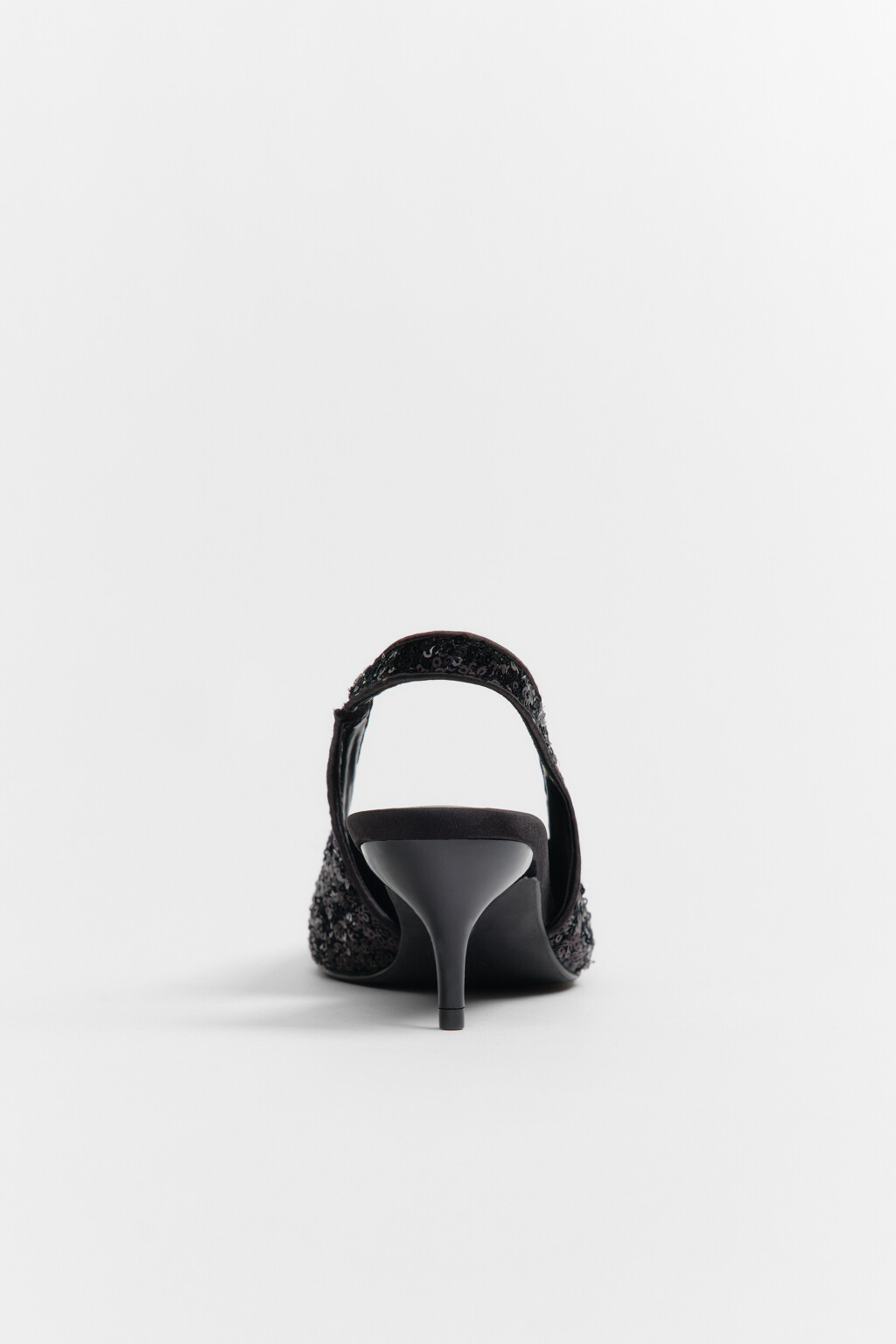 Туфли-лодочки с пайетками - цвет черный - 10