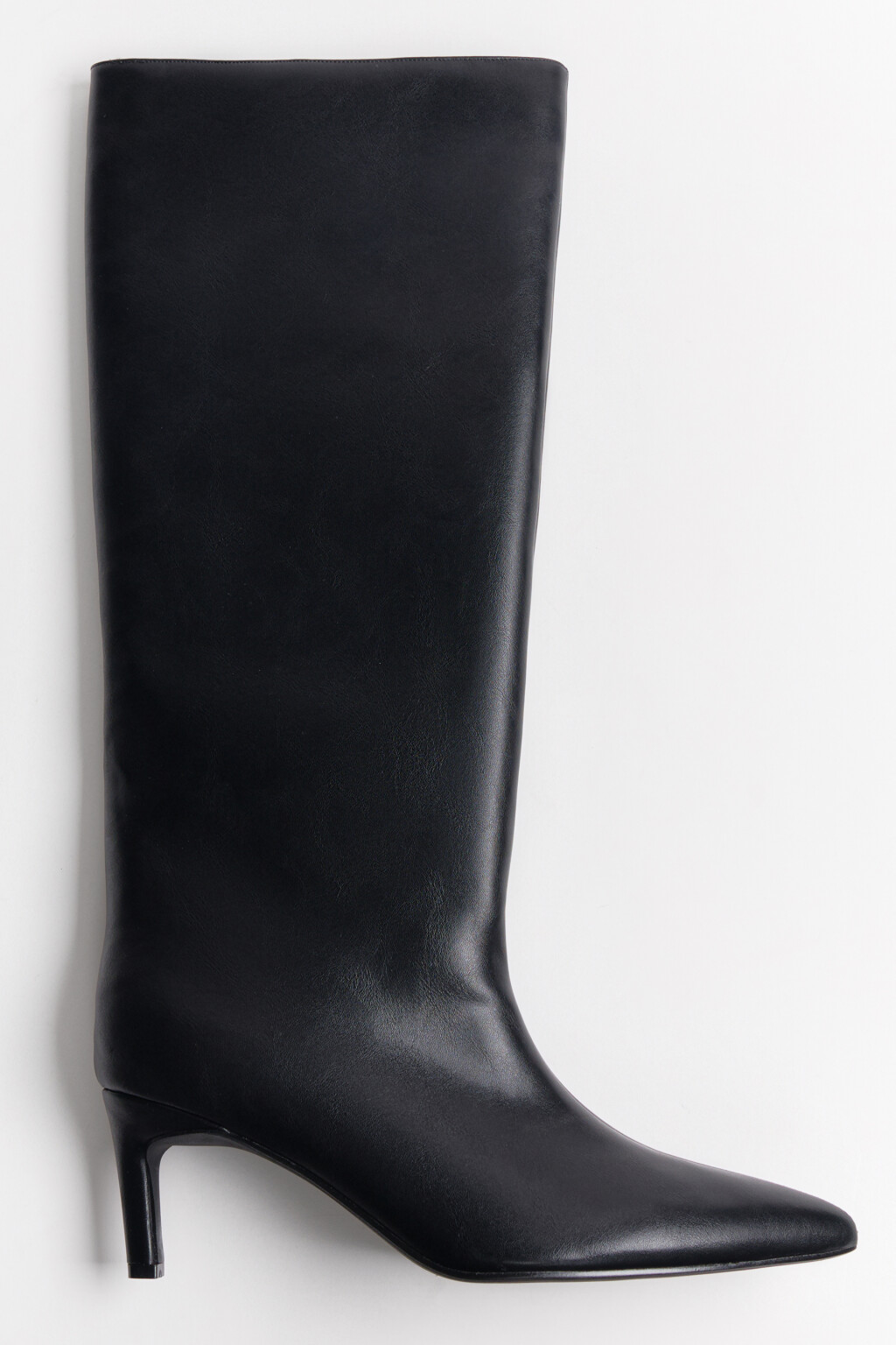 Сапоги-казаки высокие - цвет черный - 4