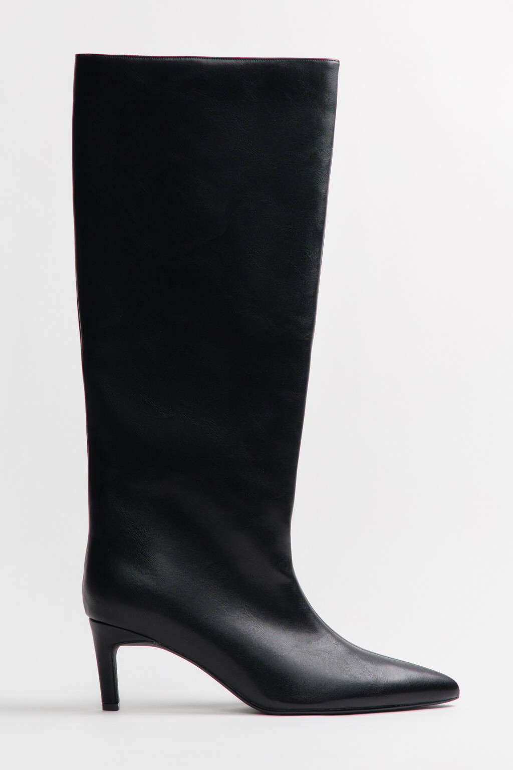 Сапоги-казаки высокие - цвет черный - 5